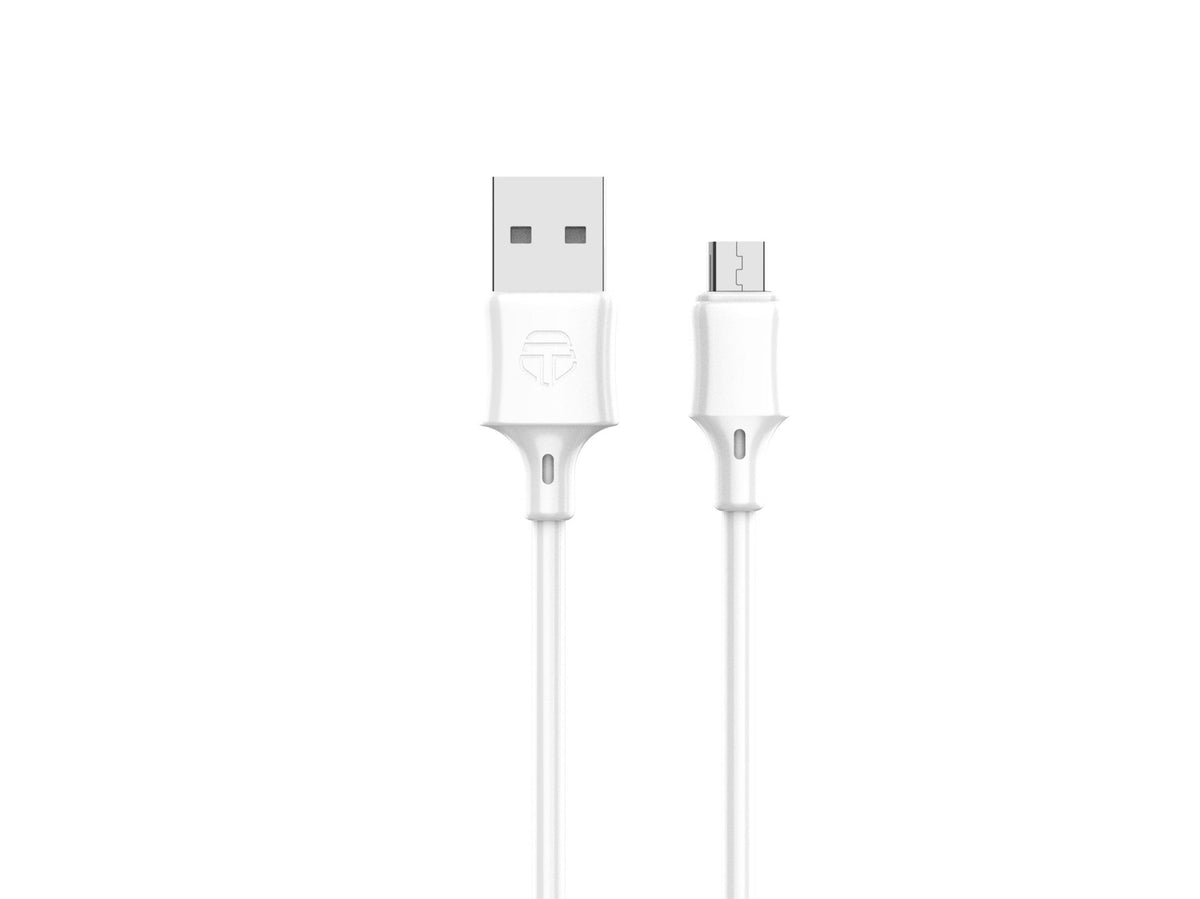 Techancy Cabo De Carregamento 3m Usb-Micro Branco TB1708, Carregamento Rápido De 2,4 A, Carregamento De Longo Alcance 3m